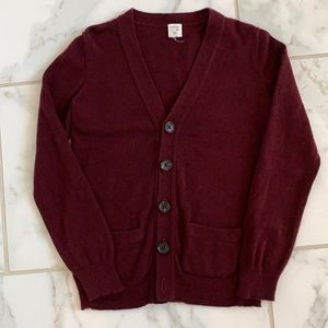 Jcrew crewcut burgundy cardigan